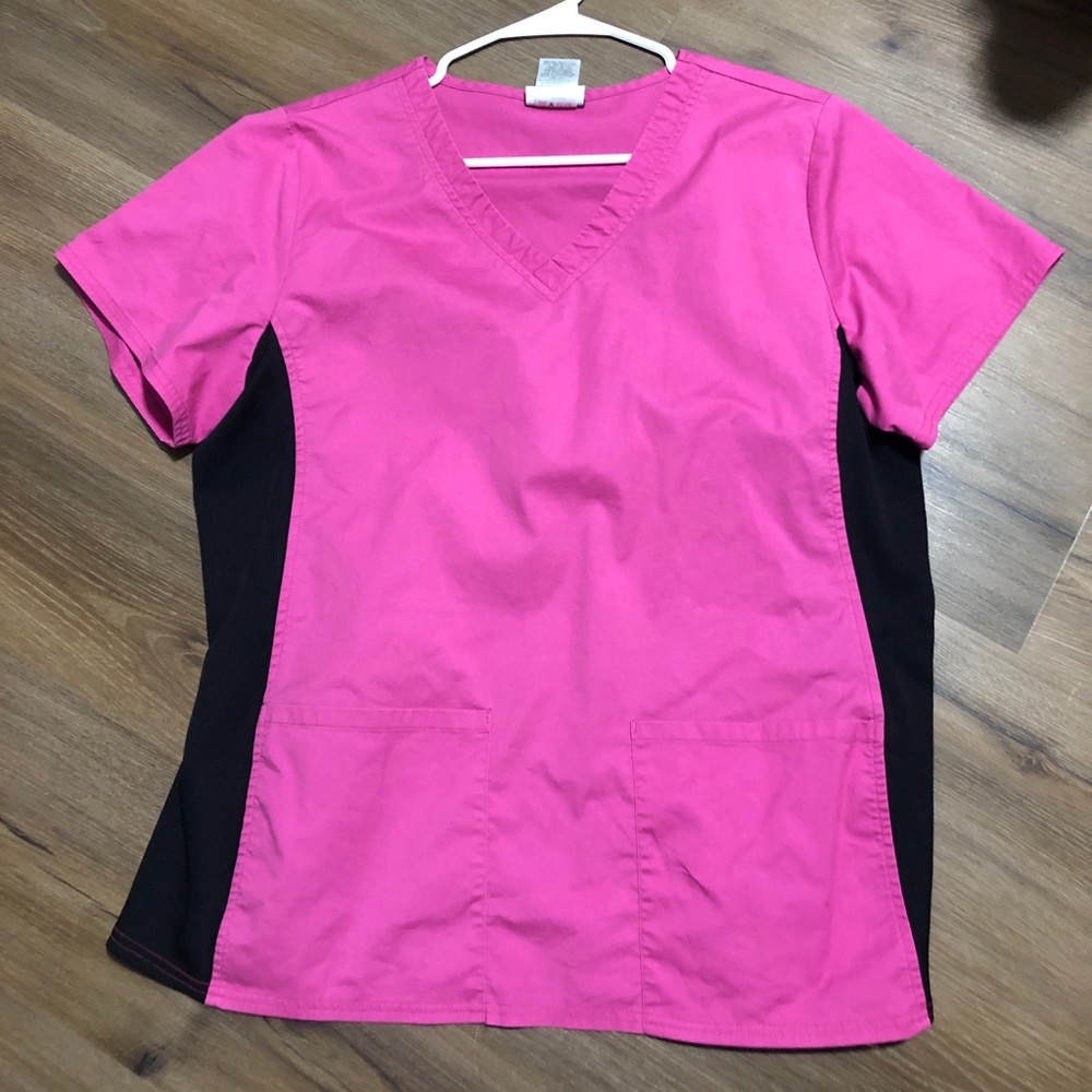 Pink scrub top
